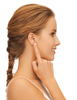 Woman Waering Hearing Aid